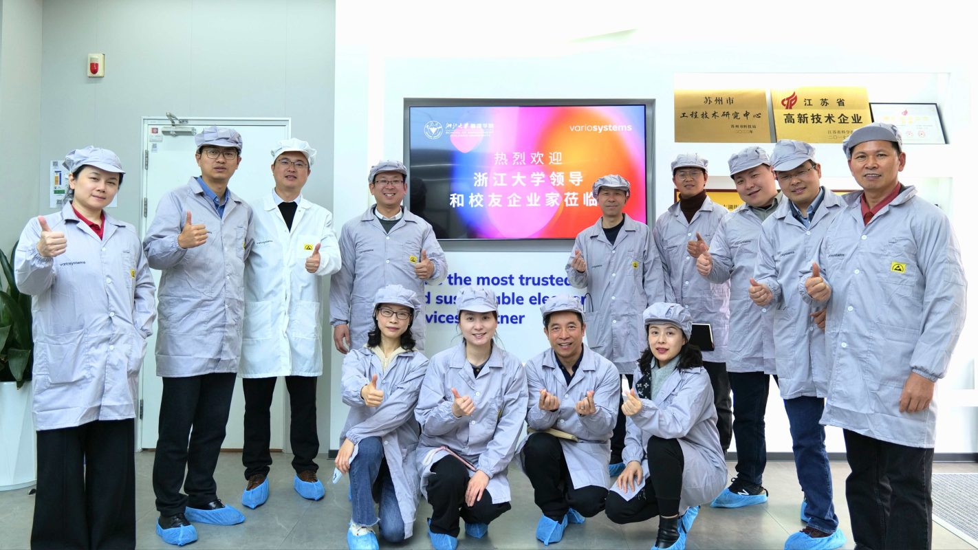 Delegation fron Zhejiang University at Variosystems