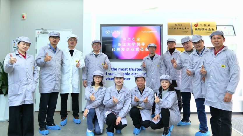 Delegation fron Zhejiang University at Variosystems